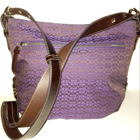 MUST SEE☆Brand New☆COACH 4CM Signature Purple Convertible Duffle Crossbody☆HTF … - Picture 16 of 16